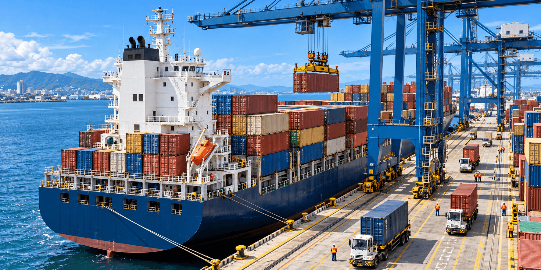 Container Ship Loading at Modern Port-3 (1)